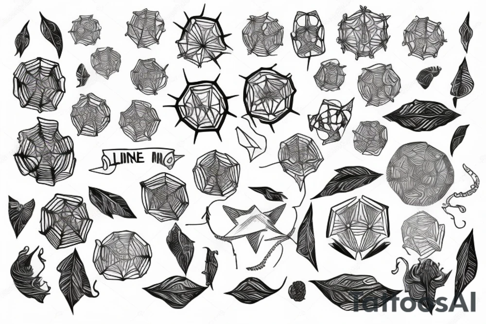 decentralized network of lines tattoo idea