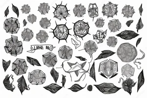 decentralized network of lines tattoo idea