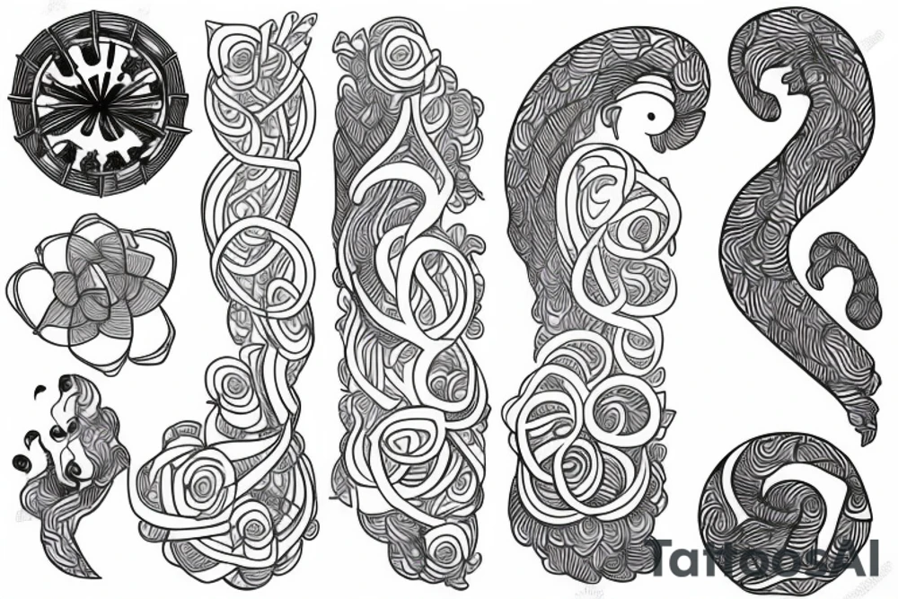 decentralized network of lines tattoo idea