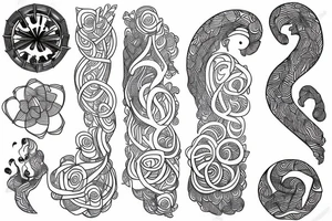 decentralized network of lines tattoo idea
