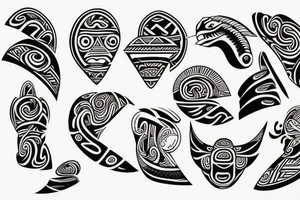 surf maori style tattoo idea