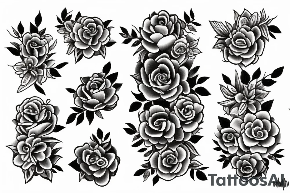 8 with flowers and the name Franco tattoo idea