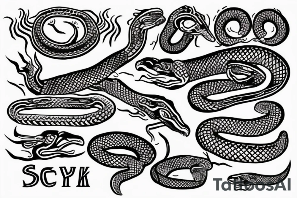 Mayan snake tattoo idea