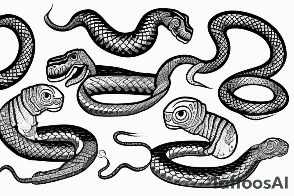 Mayan snake tattoo idea