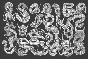 Mayan snake tattoo idea