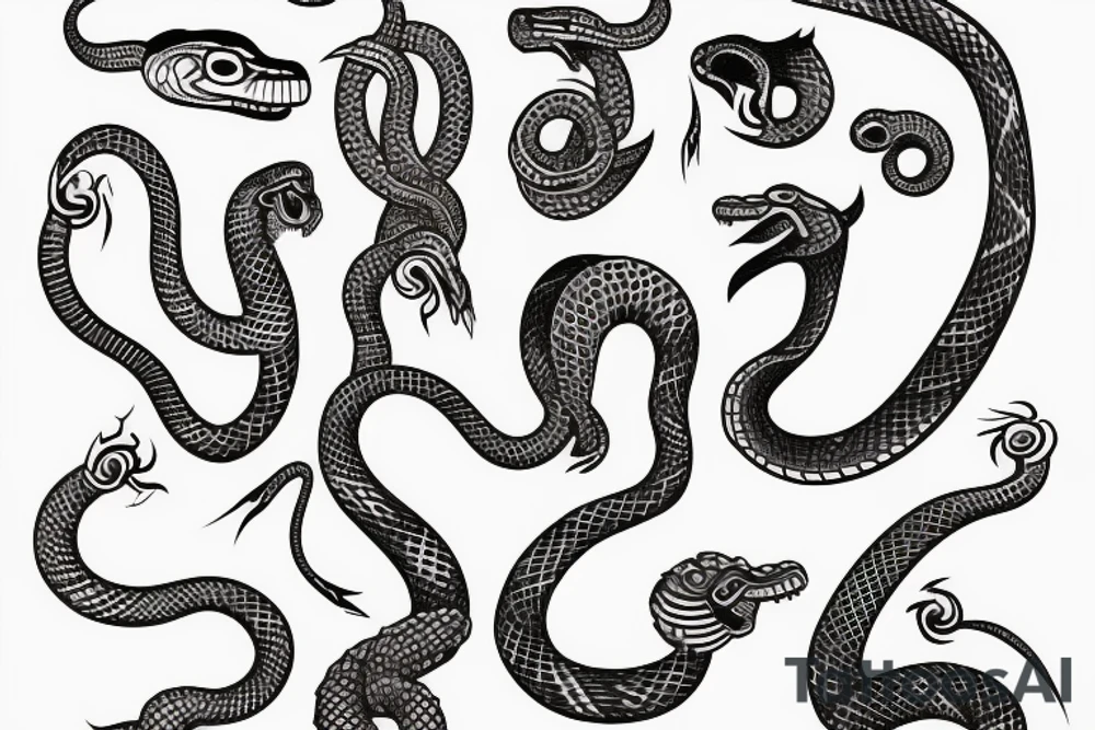 Mayan snake tattoo idea