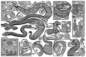 Mayan snake tattoo idea