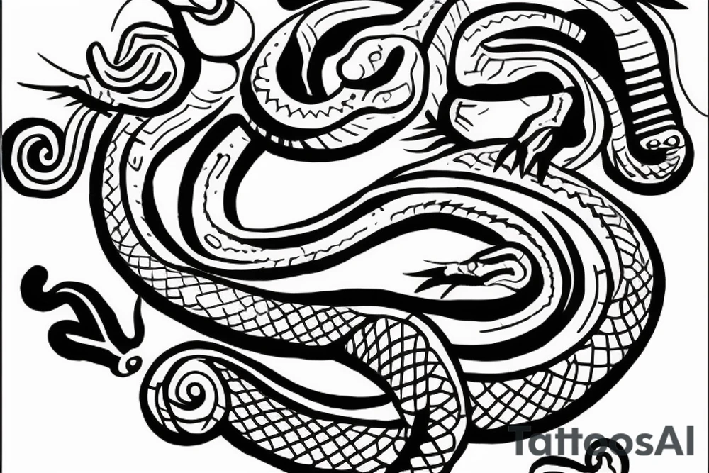 Mayan snake tattoo idea