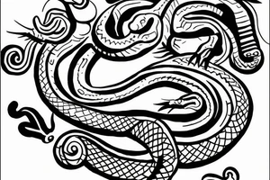 Mayan snake tattoo idea