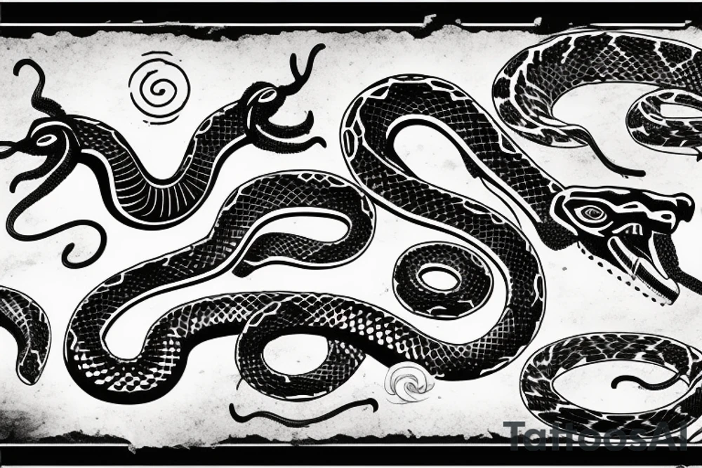 Mayan snake tattoo idea
