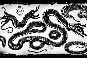 Mayan snake tattoo idea
