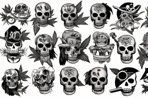 Weed pirate tattoo idea