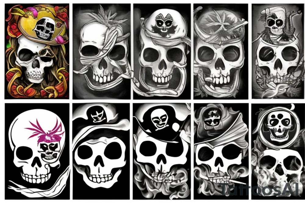 Weed pirate tattoo idea