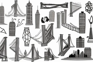 Brooklyn bridge sketch tattoo idea