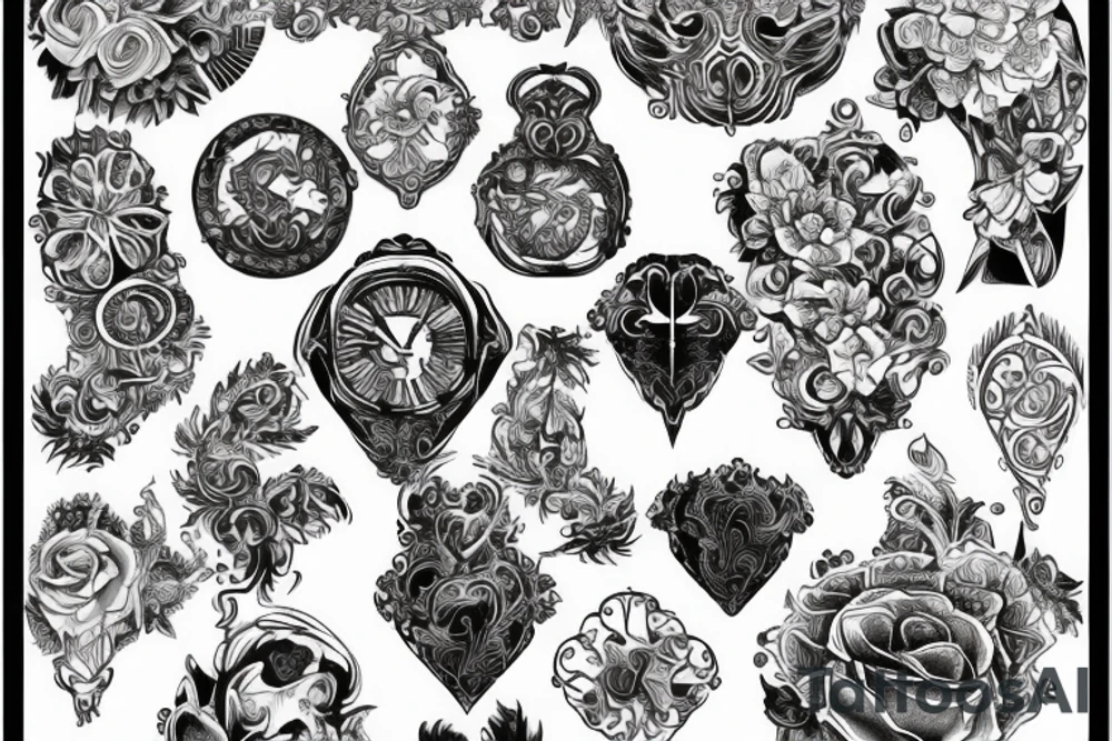 Ornamental design including the word authentique tattoo idea