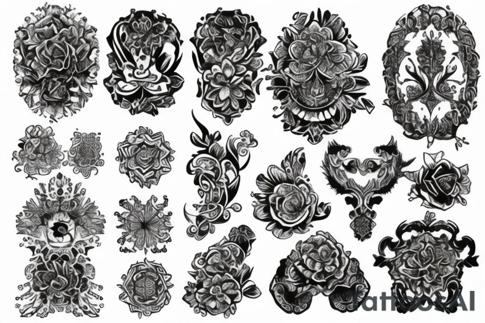 Ornamental design including the word authentique tattoo idea