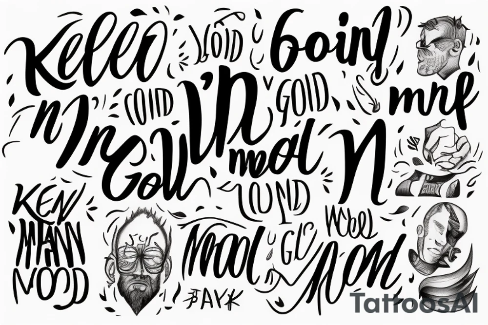 The words: “Keep in mind that a man’s just as good as his word” tattoo idea