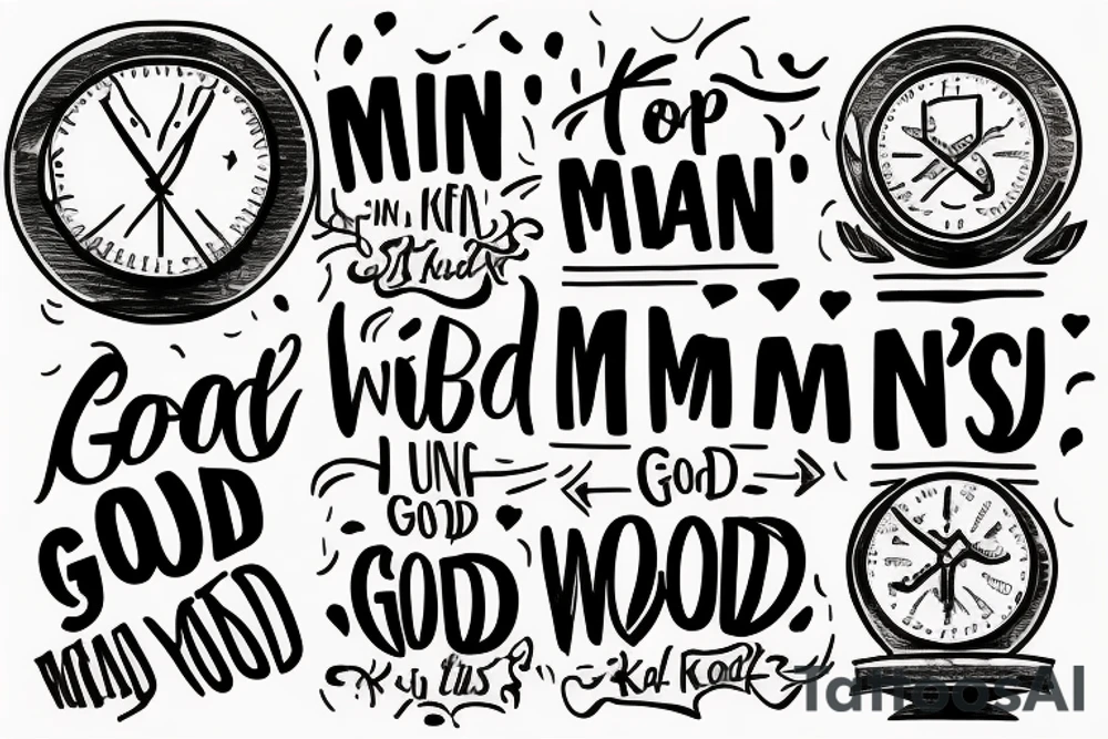The words: “Keep in mind that a man’s just as good as his word” tattoo idea