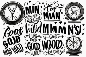 The words: “Keep in mind that a man’s just as good as his word” tattoo idea