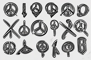 Peace sign tattoo idea