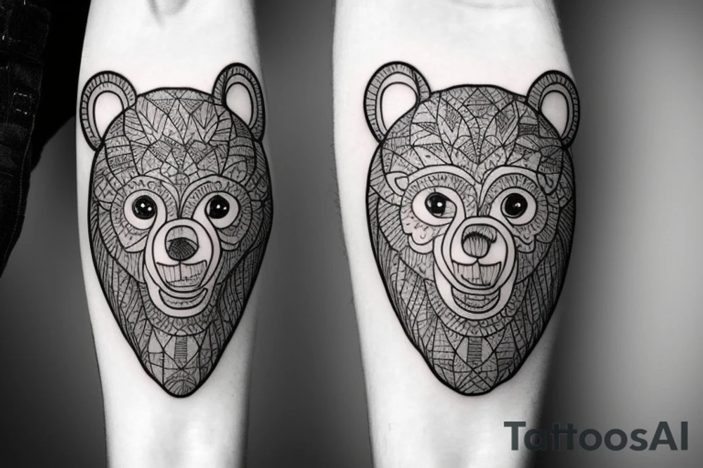 i want a cartoon bear tattoo idea
