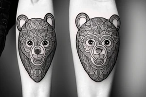 i want a cartoon bear tattoo idea