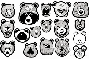 a grow of a bear face tattoo idea