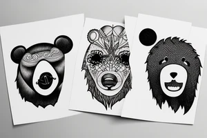 a grow of a bear face tattoo idea