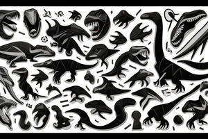 Raptor dinosaur tattoo idea