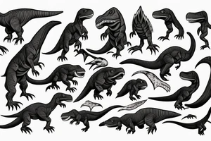 Raptor dinosaur tattoo idea