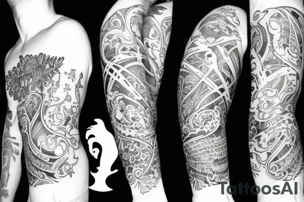 Beast protecting son tattoo idea