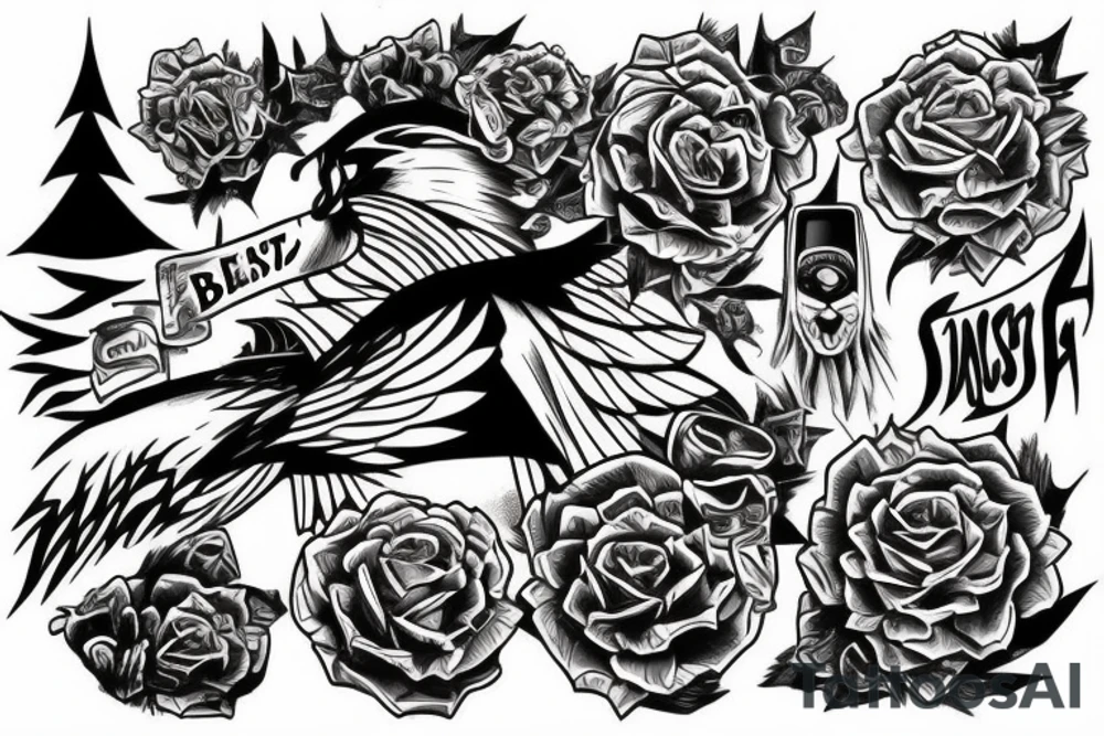 Beast protecting son tattoo idea