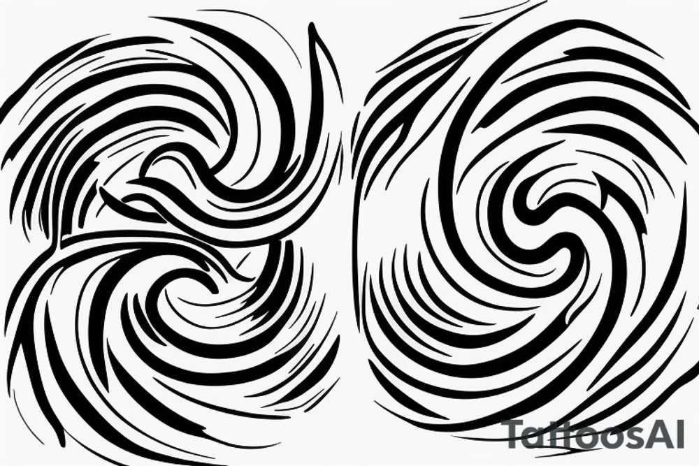 Yin and Yang, raspberry, wind tattoo idea