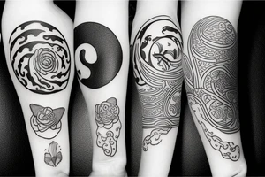Yin and Yang, raspberry, wind tattoo idea