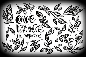 an olive branch with the phrase "you make a difference" tattoo idea