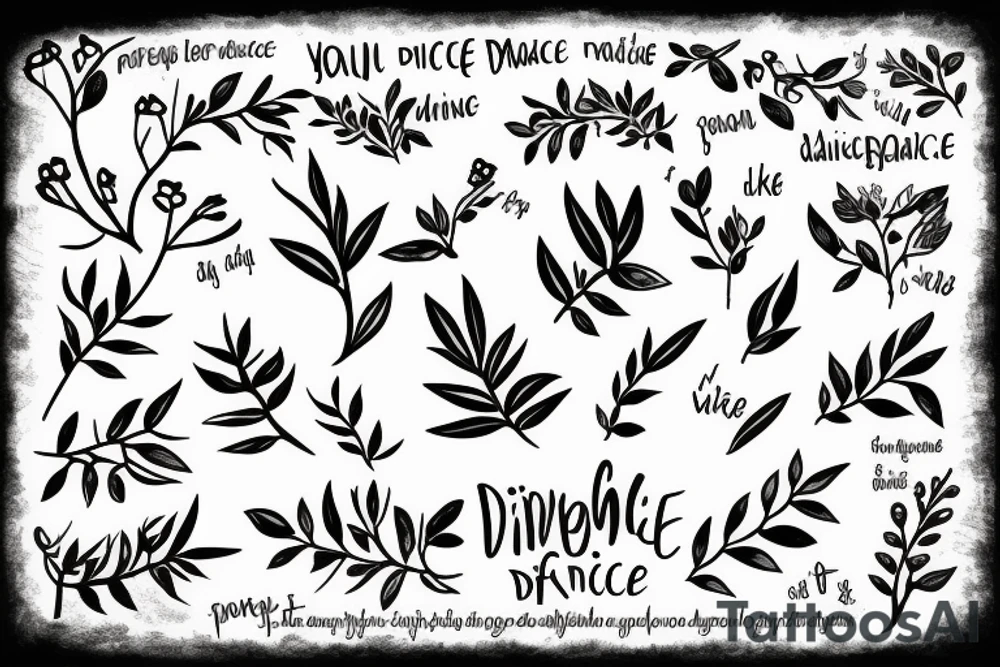 an olive branch with the phrase "you make a difference" tattoo idea