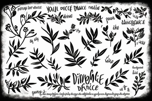 an olive branch with the phrase "you make a difference" tattoo idea
