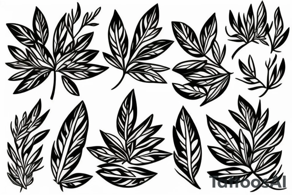 italian olive branch tattoo idea