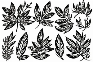 italian olive branch tattoo idea