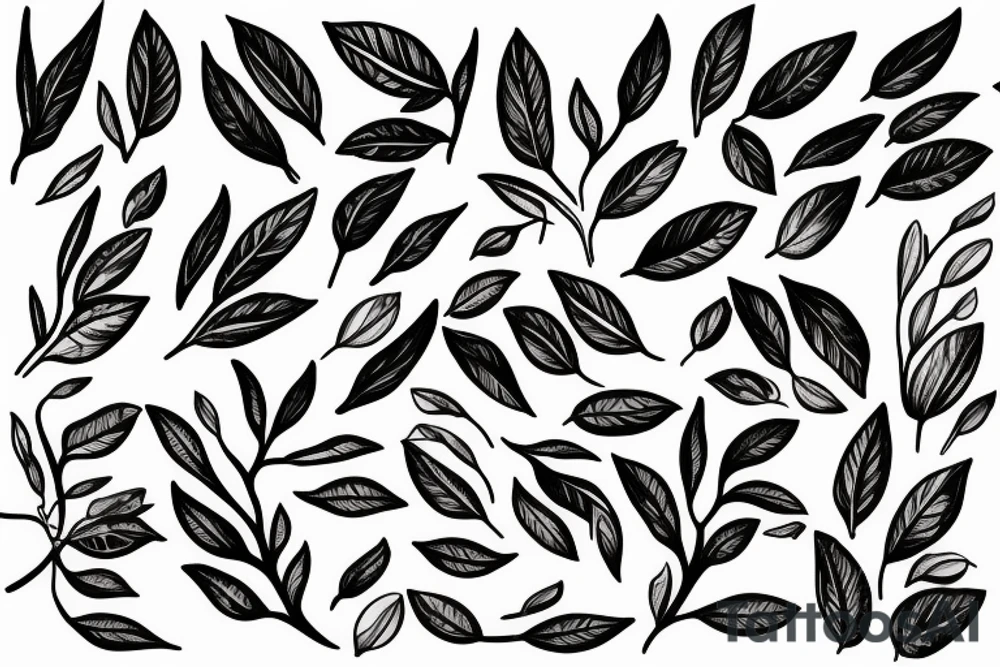 italian olive branch tattoo idea