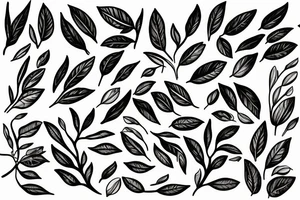 italian olive branch tattoo idea