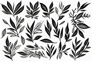 italian olive branch tattoo idea