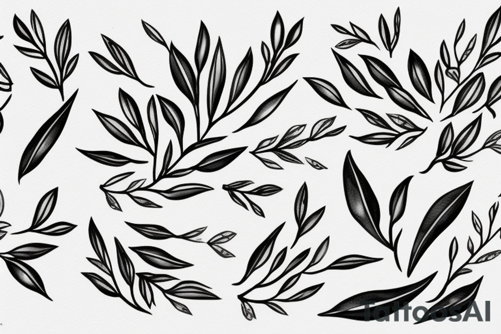 italian olive branch with a dove tattoo idea