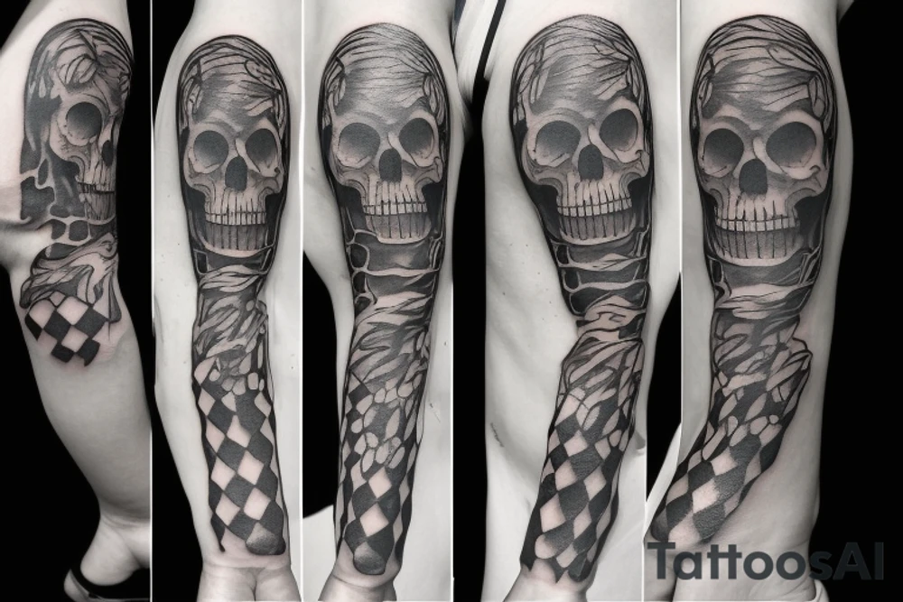 Mini skeleton tattoo idea
