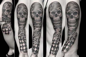 Mini skeleton tattoo idea