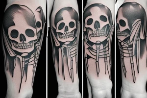 Mini skeleton tattoo idea