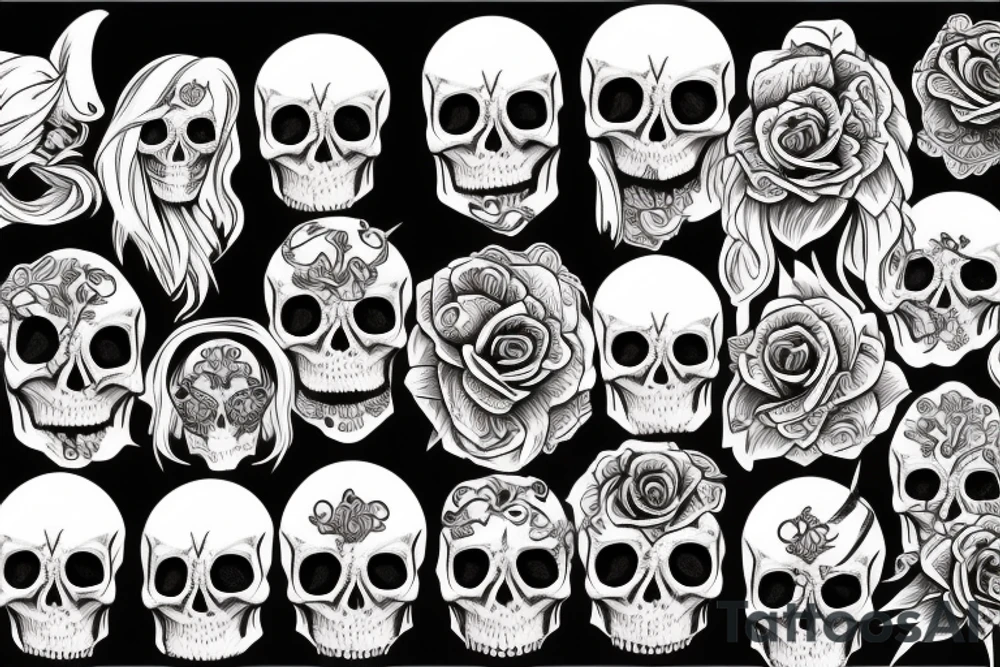 Skull tattoo idea