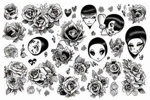 something about sadness and happines tattoo idea
