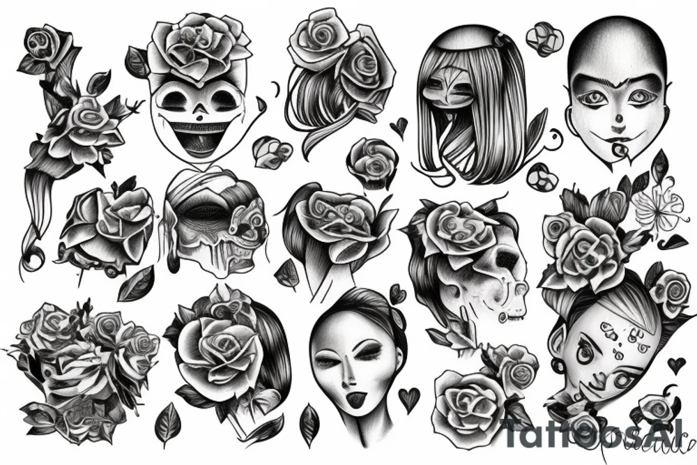 something about sadness and happines tattoo idea