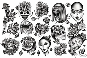something about sadness and happines tattoo idea